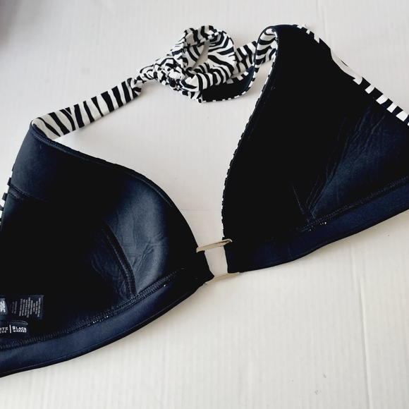 ⤵️WHBM Swim Top zebra print halter style *size XL❤️ - Picture 11 of 15